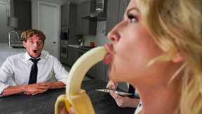 Busty blonde penetrated in the missionary pose