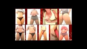 Mirelladelicia compilation TBT 4 March 2018 videos, showing off, striptease, wiggling and undressing in the bathroom