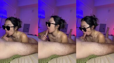 Real Amateur Blowjob: cute asian tinder date slowly sucks bwc & begs for cum in mouth - Vertical