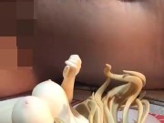 アニメフリージングのサテライザーフィギュアにぶっかけ【金髪二次元美女】