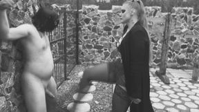 Pure medieval ballbusting SADISM - Zeida and her friends in Dracula Femdom Castle