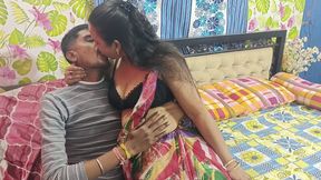 Indian Desi Maid and House Owner Touch Her Big Boobs and Fucking Her Tight Pussy Hindi Voice