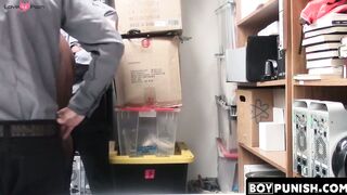 BoyPunish.com - Young black thief's intense ass stretching by two dominant gay guards