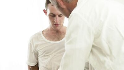 Naughty priest undresses that lad and fucks him to the balls