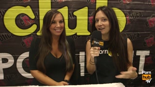 Dillion Harper &amp; Sydney Leathers at eXXXotica 2015 with Pornhub Aria