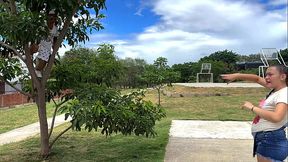 I see a little dwarf riding in a tree watching me exercise and he invites me to his apartment to fuck me until he cums inside me and finishes in my tight ass.