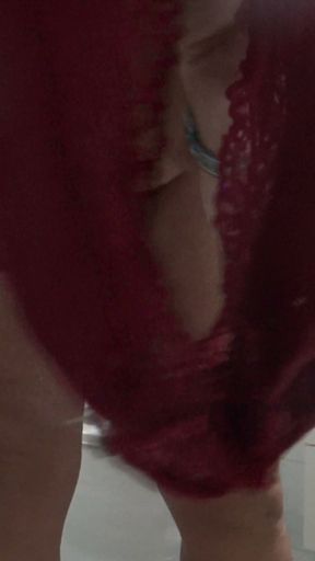 French Exhibitionist Milf Pissing From Her Hairy Pussy   Clip 1