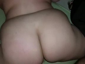Chubby amateur nerd with big tits and thick ass begs for cum
