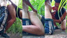 me cogio tres veces y me pidio regresar despues.