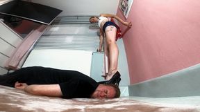 Nike Pro Shorts & Black High Heels FLOOR CAM
