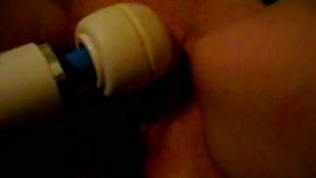 High powered vibrator makes my girl's pussy tremble in orgasm