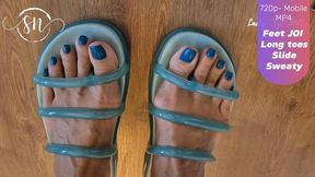 A JOI on sweaty feet in slide shoes. 720p - Mobile