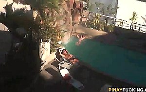 Two asian lbfms sharing a intense white dick