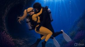Underwater Wetsuit Voyeur Roleplay – Kerry Watches Duck and Vicky on the Reef, Scuba Fetish, Cuckquean Fantasy