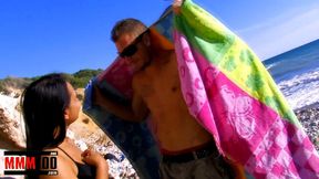 tahitian slut oldia paris fucked on a spanish beach