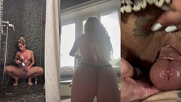 Maitê Hedonê, milf gostosa, goza em Suíça. Gozou no chuveiro e depois fez uma rola gozar na sua boca.