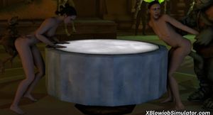 Star Wars Rey sex in foursome