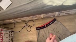 cumming on my favorite underwear!