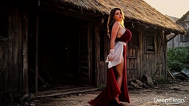 Tactile fetish: I caressed the silk of her apron with one hand while roughly slamming my huge cock into her dripping slit to wild moans with the other [AI]