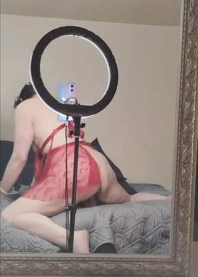Sexiebabi Mirror View Cam Recording Riding Dildo