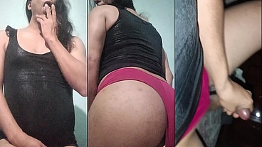 It's not gay if I play with my ass with the toy, lingerie and her skirt, right?