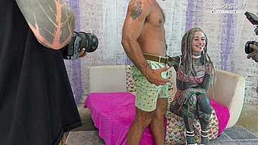 Behind The Scenes Of Tattooed Anuskatzz getting analyzed (1080)