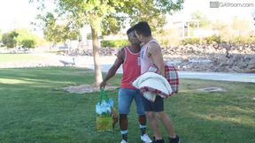 Latin Hunk Gets Horny For Big Black Cock