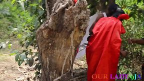 Chief priest defiles wife in outdoor threesome, creampie ensues