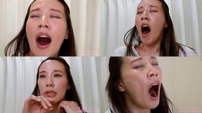 Sara Ito - CLOSE-UP of Japanese cute girl YAWNING - MOV 1080p