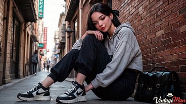 A stranger took a random girl to an alley where she was fucked [AI]