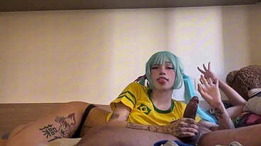 BRAZILIAN HATSUNE MIKU BLOWJOB AND CUM IN MOUTH