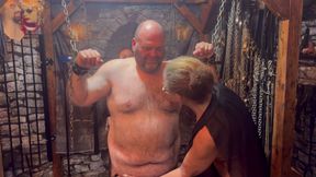 Part 2:- Domina Satana punishes Booboo in a CBT clamp with BlackBerryMILF