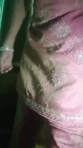 Indian Gay Crossdresser Bottom real homemade sex in pink salwar kurta with heavy jwellery just like a housewife   Clip 1