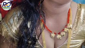 Desi village new marriage house wife's mouth is vigorously sucking cock and her breasts are being massaged by her lips Part (1)