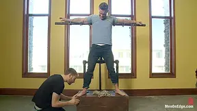 Landon Conrad - Super Hunk Tied Up And Edged For The Very First Time