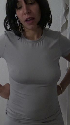 horny stepson begged me to cum inside my panties after I caught him jerking off   Clip 1