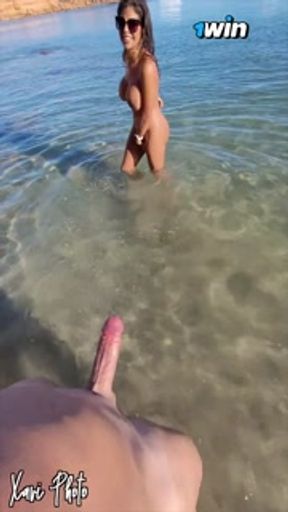 Sheila Ortega Sucks my Cock in a lost beach and I cum in her mouth