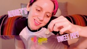 Audrey Drooling On Her Sweet Prey Licking Them With Her Giant Tongue