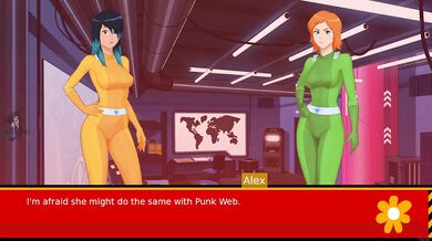 Lets play hentai on cartoon gamer with red head blonde big boobs