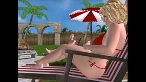 Naughty Nancy's Beach Vacation – Black Dick Fun By The Poolside