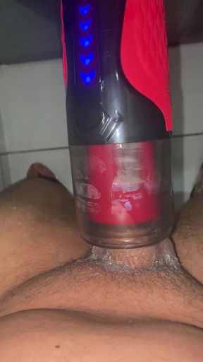 Naughty Nerd Uses His New Toy in His Mother-in-law's Bathroom