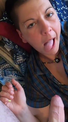 Our cum in mouth and swallow compilation #4
