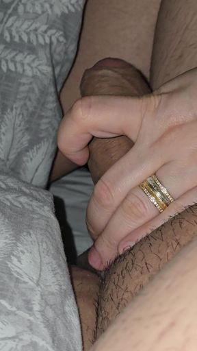Step mom handjob Indian step son dick without condom