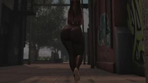 Strutting down the city path, seeking eyes in Second Life