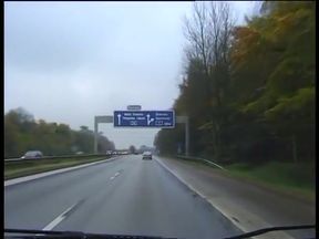 Blonde babe gets plowed in the car in a threesome