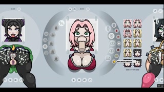 Fapwall [Rule34 Hentai game] Sakura from Naruto is taking 6 penis at once