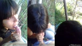 entrevista en el bosque a venezolana chupa pene