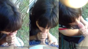 entrevista en el bosque a venezolana chupa pene