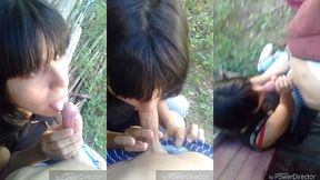 entrevista en el bosque a venezolana chupa pene
