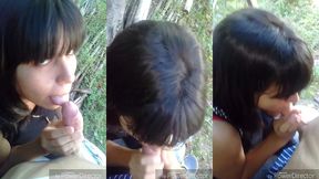 entrevista en el bosque a venezolana chupa pene